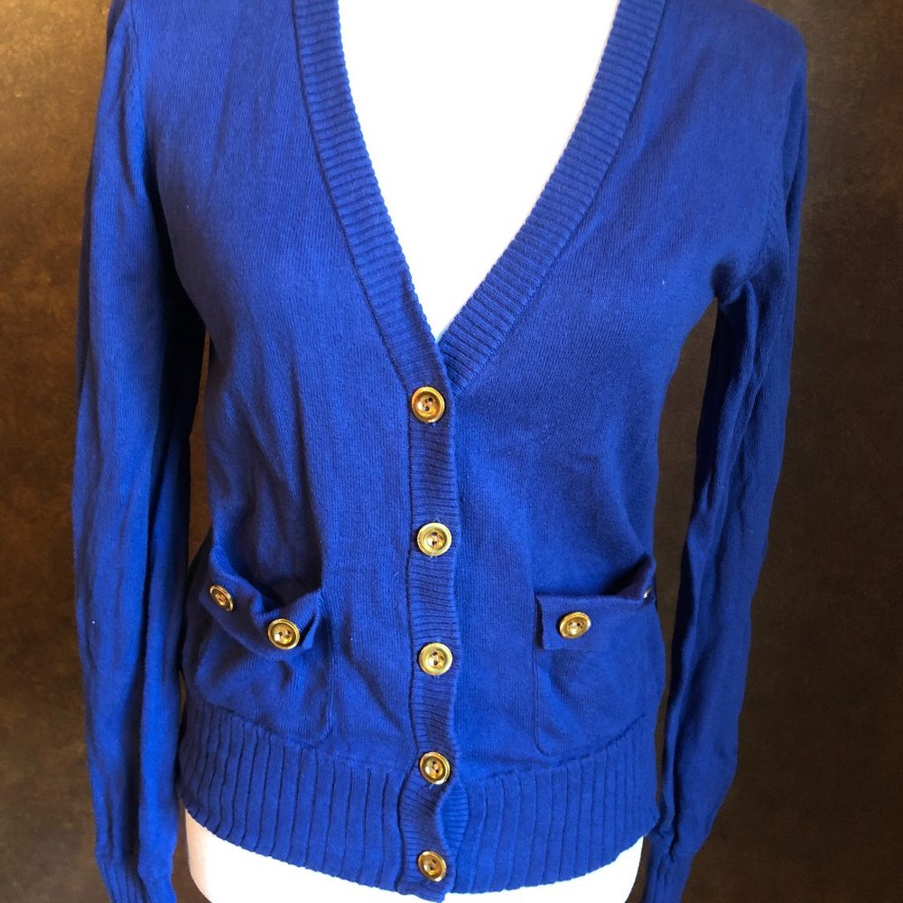 Cabi | Cadet Blue Cardigan Cashmere Blend